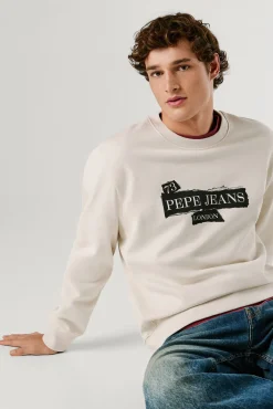 Pepe Jeans Sweatshirts-Sweatshirt de manga comprida bege