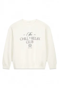 Women'secret Sweatshirts-Sweatshirt de pelúcia de algodão branco bege