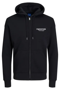 Jack & Jones Sweatshirts-Sweatshirt descontraída com fecho-éclair preto