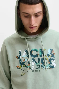 Jack & Jones Sweatshirts-Sweatshirt estampado de corte regular verde