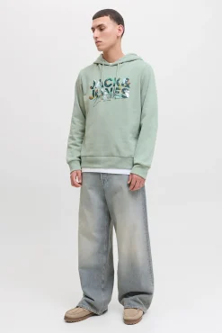 Jack & Jones Sweatshirts-Sweatshirt estampado de corte regular verde