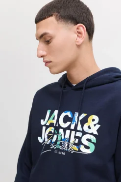 Jack & Jones Sweatshirts-Sweatshirt estampado de corte regular azul