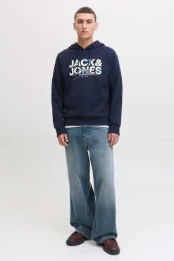 Jack & Jones Sweatshirts-Sweatshirt estampado de corte regular azul