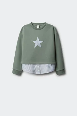 Springfield Kids Sweatshirts|T-Shirts-Sweatshirt Estrela Feminino verde