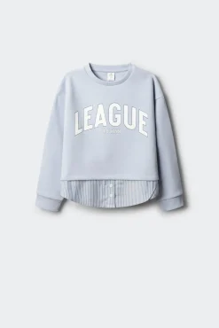 Springfield Kids Sweatshirts|T-Shirts-Sweatshirt feminino da liga azul