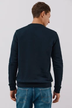 Cortefiel Sweatshirts-Sweatshirt gola caixa Azul
