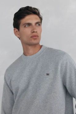 Pedro del Hierro Sweatshirts-Sweatshirt gola caixa Cizento