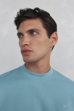 Pedro del Hierro Sweatshirts-Sweatshirt gola caixa Azul