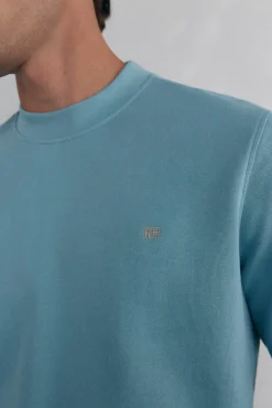 Pedro del Hierro Sweatshirts-Sweatshirt gola caixa Azul