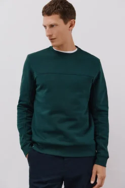 Cortefiel Sweatshirts-Sweatshirt gola caixa Verde