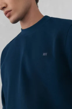 Pedro del Hierro Sweatshirts-Sweatshirt gola caixa Azul