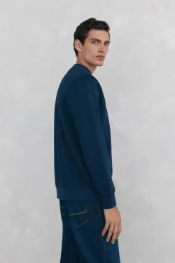 Pedro del Hierro Sweatshirts-Sweatshirt gola caixa Azul