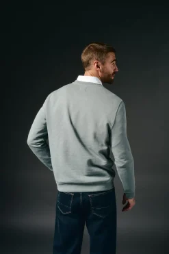 OOTO Sweatshirts-Sweatshirt gráfica gola caixa Azul