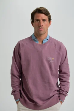 Cloking Sweatshirts-Sweatshirt lavado Golden Hour Vermelho