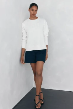 Pedro del Hierro Sweatshirts-Sweatshirt lisa algodão Branco