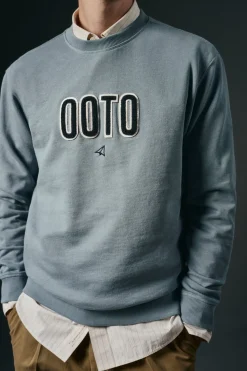 OOTO Sweatshirts-Sweatshirt logo bordado Azul
