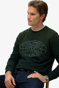 Superdry Sweatshirts-Sweatshirt logo estampado verde
