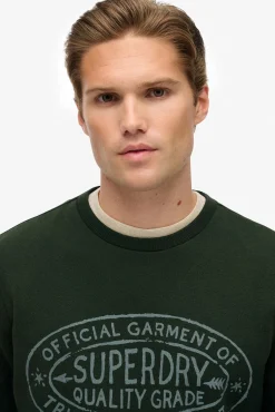 Superdry Sweatshirts-Sweatshirt logo estampado verde