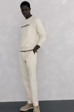 Pedro del Hierro Sweatshirts-Sweatshirt logo gola caixa Beige