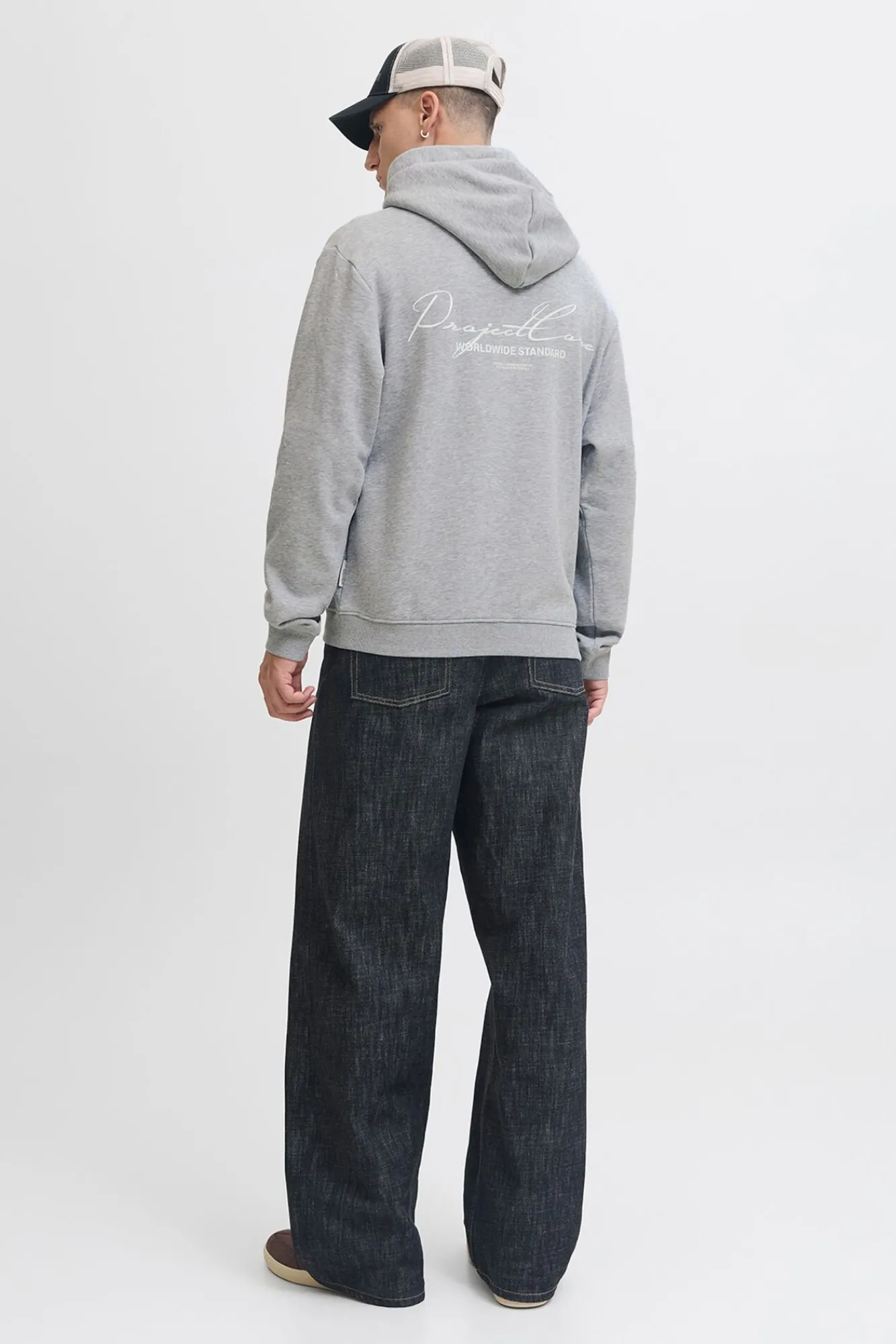 Jack & Jones Sweatshirts-Sweatshirt minimalista cinzento
