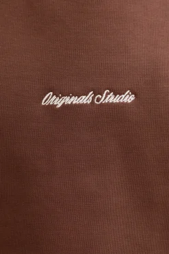 Jack & Jones Sweatshirts-Sweatshirt original do estúdio castanho