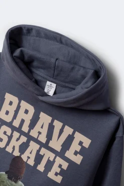 Springfield Kids Sweatshirts|T-Shirts-Sweatshirt para skate capuz azul