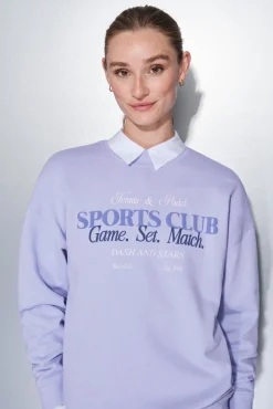 Dash and Stars Sweatshirts-Sweatshirt plush lilás 100% algodão rosa