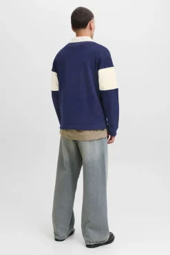 Jack & Jones Sweatshirts-Sweatshirt polo com listras azul