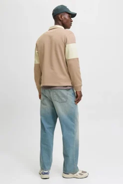 Jack & Jones Sweatshirts-Sweatshirt polo com listras cru