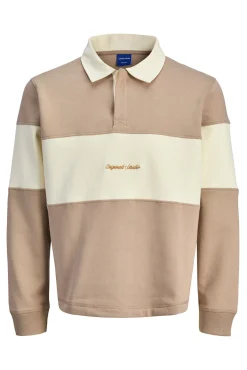 Jack & Jones Sweatshirts-Sweatshirt polo com listras cru
