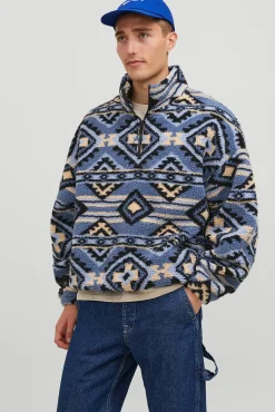 Jack & Jones Sweatshirts-Sweatshirt Teddy azul