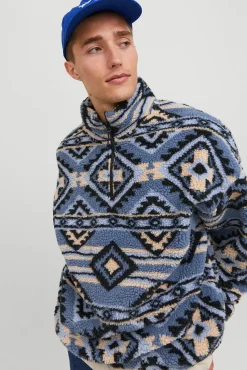 Jack & Jones Sweatshirts-Sweatshirt Teddy azul