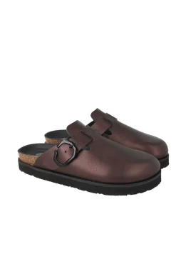 Genuins Tamancos-Tamanco de pele com fivela ajustável Granada