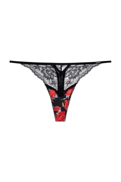 Dorina Roupa Interior-Tanga floral Anahi preto