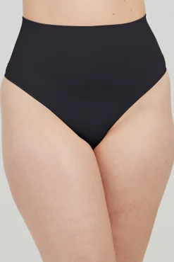 Spanx Roupa Interior-Tanga modelante de cintura alta nylon reciclado preto