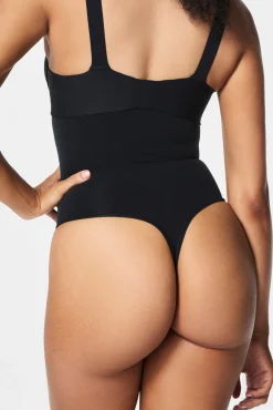 Spanx Roupa Interior-Tanga moldador alta sem costura preto