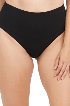 Spanx Roupa Interior-Tanga moldadora de algodão preto