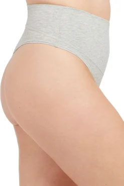 Spanx Roupa Interior-Tanga moldeador de algodón cinzento