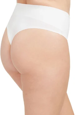 Spanx Roupa Interior-Tanga moldeador de algodón branco