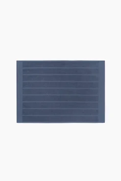 Textura Tapetes Para Casa De Banho-Tapete banho friso algodão egípcio 50 x 70 cm. azul