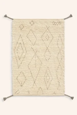 Calma House Tapetes Para Casa De Banho-Tapete de algodão flamejado Mayo cinzento