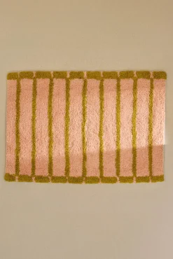 Calma House Tapetes Para Casa De Banho-Tapete de banho riscas Saturn rosa