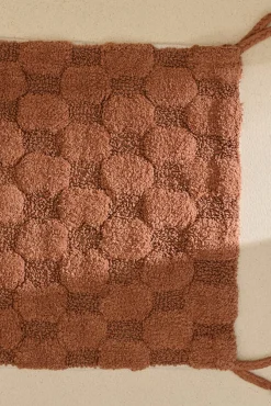 Calma House Tapetes Para Casa De Banho-Tapete de banho xadrez Oslo em tons de terra vermelho