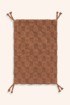 Calma House Tapetes Para Casa De Banho-Tapete de banho xadrez Oslo em tons de terra vermelho