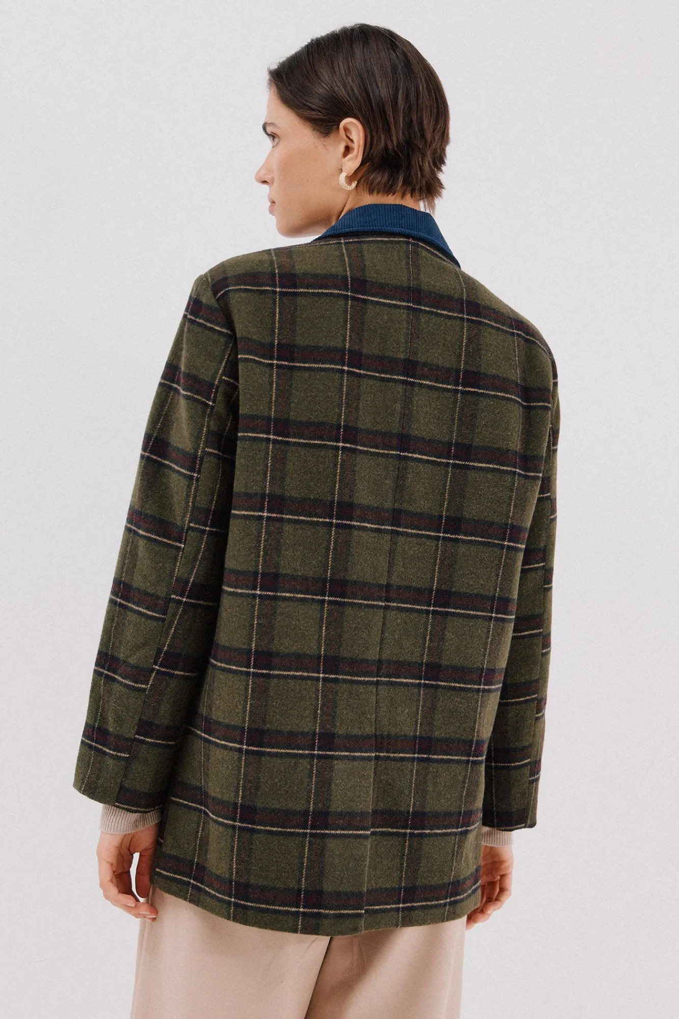 Cortefiel Blazers-tecido de pano americano Verde