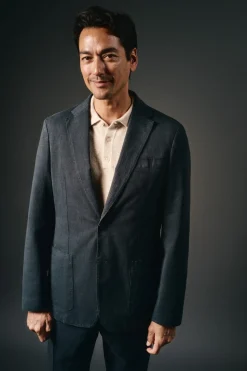 OOTO Blazers|Blazers-Terno americano de algodão coordenado Azul