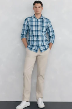 Pedro del Hierro Calças|Chinos-Textura de regular fit Chino Beige