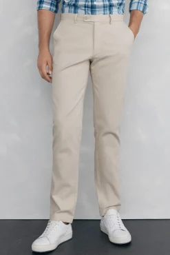 Pedro del Hierro Calças|Chinos-Textura de regular fit Chino Beige
