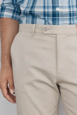 Pedro del Hierro Calças|Chinos-Textura de regular fit Chino Beige