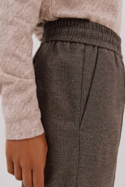 Cortefiel Calças-Texturas de borracha Panralón Castanho